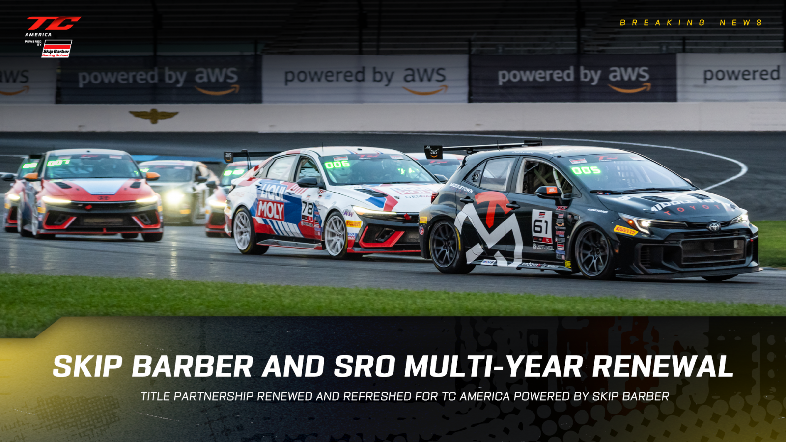 Skip Barber Racing School Renews as Title Sponsor of TC America in Multi-Year Agreement