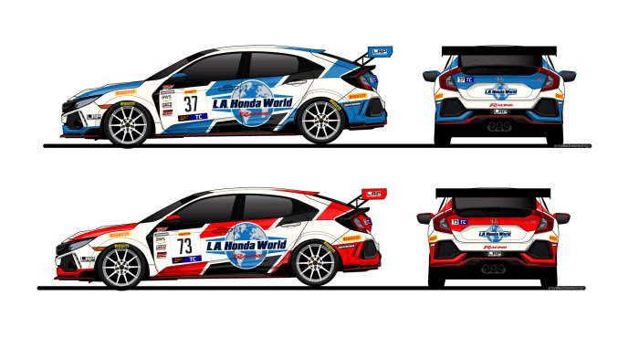 L.A. Honda World Racing To Enter Two HPD Civic Type R TC Entries at COTA