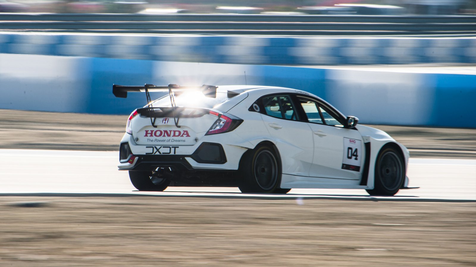 Touring Cars Battle It Out for Positioning in the High Desert