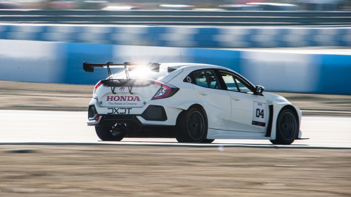 Touring Cars Battle It Out for Positioning in the High Desert