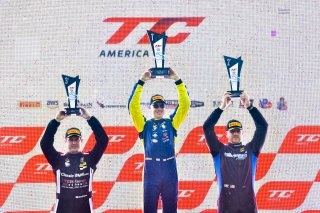 #80 BMW M240iR Cup of Johan Schwartz  with Rooster Hall Racing

James Clay 

Toby Grahovec  

Road America World Challenge America , Elkhart Lake WI | Gavin Baker/SRO
