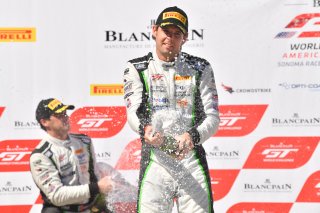 #9 Bentley Continental GT3 of Alvaro Parente and Andy Soucek 

SRO at Sonoma Raceway, Sonoma CA | Gavin Baker/SRO
