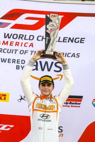 #74 TCR, Copeland Motorsports, Tyler Maxson, Hyundai Veloster N TCR, 2020 SRO Motorsports Group - Circuit of the Americas, Austin TX
 | 
