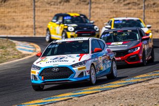 #57 Hyundai Veloster Turbo of Tyler Gonzalez, Copeland Motorsports, TCA, 2020 SRO Motorsports Group - Sonoma Raceway, Sonoma CA
 | Brian Cleary      
