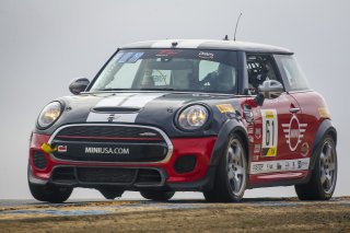 #61 MINI Cooper JCW of Mark Pombo, MINI JCW Team, TCA, SRO America, Sonoma Raceway, Sonoma CA, Aug 2020.
 | Brian Cleary/SRO