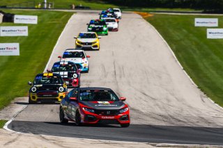 #9 Honda Civic Si of Kevin Boehm, Boehm Racing, TCA, SRO America, Road America,  Elkhart Lake,  WI, July 2020. | Fabian Lagunas/SRO