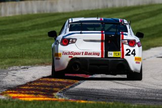 #24 Subaru BRZ tS of Damon Surzyshyn, TechSport Racing, TCA, SRO America, Road America, Elkhart Lake, WI, August 2020.
 | Sarah Weeks/SRO             