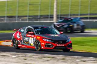 #9 Honda Civic Si of Kevin Boehm, Boehm Racing, TCA, SRO America, Road America,  Elkhart Lake,  WI, July 2020. | Fabian Lagunas/SRO