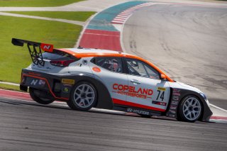 #74 Hyundai Veloster N of Tyler Maxson, Copeland Motorsports, TCR, SRO America, Circuit of the Americas, Austin TX, September 2020.
 | Brian Cleary/SRO
