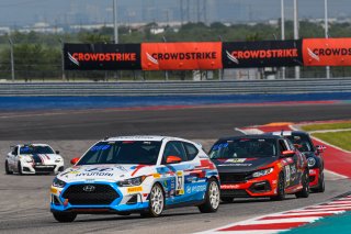 #57 Hyundai Veloster Turbo of Tyler Gonzalez, Copeland Motorsports, TCA, SRO America, Circuit of the Americas, Austin TX, September 2020.
 | SRO Motorsports Group
