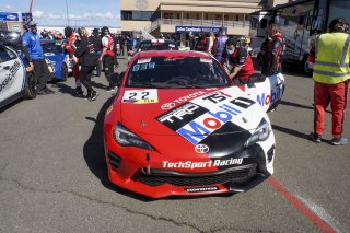 #22 Toyota 86 of Jesse Love, TechSport Racing, TCA, TC America, SRO America Sonoma Raceway, Sonoma, CA, March 2021.   | SRO Motorsports Group