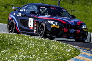 #5 BMW M2 CS of Roy Block, KMW Motorsports with TMR Engineering, TCX, TC America, SRO America Sonoma Raceway, Sonoma, CA, March 2021.   | Brian Cleary/BCPix.com