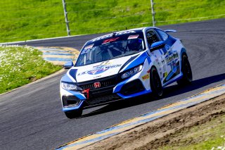 #77 Honda Civic Si of Mario Biundo, LA Honda World Racing, TCA, TC America, SRO America Sonoma Raceway, Sonoma, CA, March 2021.   | Brian Cleary/BCPix.com