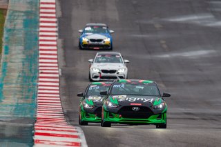 #33 Hyundai Veloster Turbo TCA of Luke Rumburg, Forbush Performance, TCA, TC America, SRO America, Circuit of the Americas, Austin, TX, April May 2021. | Sarah Weeks/SRO             
