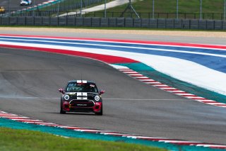 #61 Mini Cooper of Derek Jones, MINI JCW Team, TCA, TC America, SRO America, Circuit of the Americas, Austin, Texas, April May 2021. | Fabian Lagunas/SRO