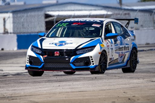 #73 Honda Civic Type-R of Frank Szczesniak, LA Honda World Racing, TC, TC America, SRO America, Sebring International Raceway, Sebring, FL, September 2021.
 | Brian Cleary/SRO