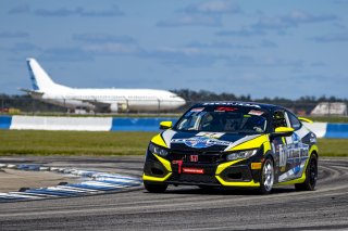 #77 Honda Civic Si of Mario Biundo, LA Honda World Racing, TCA, TC America, SRO America, Sebring International Raceway, Sebring, FL, September 2021.
 | Brian Cleary/SRO
