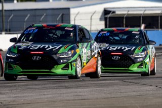 #33 Hyundai Veloster Turbo TCA of Luke Rumburg, Forbush Performance, TCA, TC America, SRO America, Sebring International Raceway, Sebring, FL, September 2021.
 | Brian Cleary/SRO