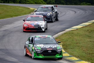 #33 Hyundai Veloster Turbo TCA of Luke Rumburg, Forbush Performance, TCA, TC America, SRO America, Virginia International Raceway, Alton, VA, June 2021.
 | Brian Cleary/SRO