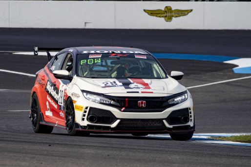 #28 Honda Civic Type-R of Ken Fukuda, Skip Barber Racing, TC, TC America, SRO, Indianapolis Motor Speedway, Indianapolis, IN, USA, October 2021
 | Brian Cleary/SRO
