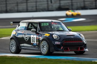 IN, Indianapolis, Indianapolis Motor Speedway, MINI JCW Team, October 2021#60  Mini Cooper GP3 of Derek Jones, SRO, TC, TC America, USA
 | Fabian Lagunas/SRO
