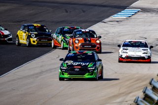 #18 Hyundai Veloster Turbo TCA of Caleb Bacon, Forbush Performance, TCA, TC America, SRO, Indianapolis Motor Speedway, Indianapolis, IN, USA, October 2021
 | Brian Cleary/SRO