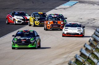 #18 Hyundai Veloster Turbo TCA of Caleb Bacon, Forbush Performance, TCA, TC America, SRO, Indianapolis Motor Speedway, Indianapolis, IN, USA, October 2021
 | Brian Cleary/SRO