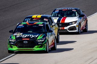 #33 Hyundai Veloster Turbo TCA of Luke Rumburg, Forbush Performance, TCA, TC America, SRO, Indianapolis Motor Speedway, Indianapolis, IN, USA, October 2021
 | Brian Cleary/SRO