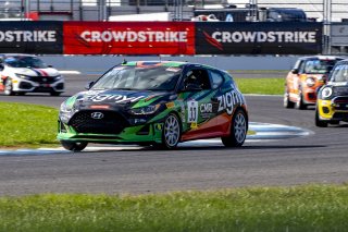 #33 Hyundai Veloster Turbo TCA of Luke Rumburg, Forbush Performance, TCA, TC America, SRO, Indianapolis Motor Speedway, Indianapolis, IN, USA, October 2021
 | Brian Cleary/SRO
