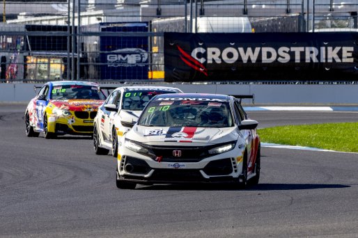 #28 Honda Civic Type-R of Ken Fukuda, Skip Barber Racing, TC, TC America, SRO, Indianapolis Motor Speedway, Indianapolis, IN, USA, October 2021
 | Brian Cleary/SRO