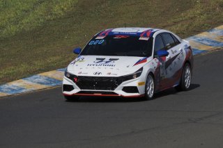 #33 Hyundai Elantra N-Line, of Tyler Delgado, BRYAN HERTA AUTOSPORT W/ CURB-AGAJANIAN, TC America, TCA, SRO America, Sonoma Raceway, Sonoma, CA, April  2022.
 | Brian Cleary/SRO