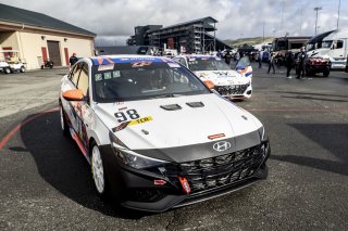 #98 Hyundai Elenta N-Line of Branyon Tiner, BRYAN HERTA AUTOSPORT W/ CURB-AGAJANIAN, TC America, TCA, SRO America, Sonoma Raceway, Sonoma, CA, April  2022.
 | Brian Cleary/SRO
