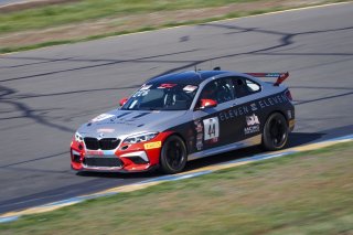 #44 BMW M2 CS (Cup) of Colin Garrett, Rooster Hall Racing, TC America, TCX, SRO America, Sonoma Raceway, Sonoma, CA, April  2022.
 | Brian Cleary/SRO
