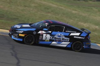 #5 Honda Civic Si of Spencer Bucknum, LA World Racing, TC America, TCA, SRO America, Sonoma Raceway, Sonoma, CA, April  2022.
 | Brian Cleary/SRO