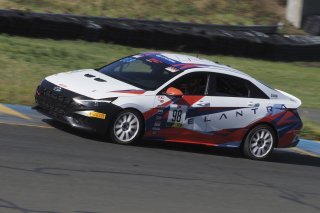 #98 Hyundai Elenta N-Line of Branyon Tiner, BRYAN HERTA AUTOSPORT W/ CURB-AGAJANIAN, TC America, TCA, SRO America, Sonoma Raceway, Sonoma, CA, April  2022.
 | Brian Cleary/SRO