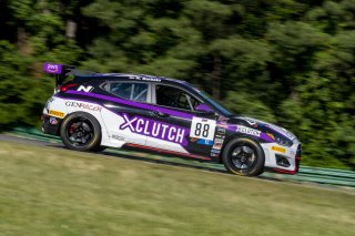 #88 Hyundai Veloster N TC of Nicholas Barbato, Genracer Riccas Autosport, TC America, TC, SRO America, VIR, Virginia International Rcaeway, Alton, Virginia, June 2022.
 | Brian Cleary/SRO