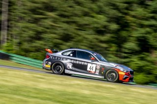 #44 BMW M2 CS (Cup) of Colin Garrett, Rooster Hall Racing, TC America, TCX, SRO America, VIR, Virginia International Rcaeway, Alton, Virginia, June 2022.
 | Brian Cleary/SRO