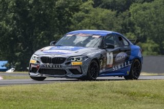 #1 BMW M2 CS (Cup) of Jacob Ruud, Fast Track Racing, TC America, TCX, SRO America, VIR, Virginia International Rcaeway, Alton, Virginia, June 2022.
 | Brian Cleary/SRO