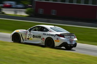 #23 Subaru BRZ of Shaoyl Che, TechSport Racing, TC America, TCA, SRO America, VIR, Virginia International Rcaeway, Alton, Virginia, June 2022.
 | James Lietz/SRO
