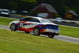 #33 Hyundai Elantra N-Line, of Tyler Delgado, BRYAN HERTA AUTOSPORT W/ CURB-AGAJANIAN, TC America, TCA, SRO America, VIR, Virginia International Rcaeway, Alton, Virginia, June 2022.
 | James Lietz/SRO