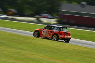#62 Mini Cooper 2019 - JCW New of PJ Groenke, MINI JCW Team, TC America, TCA, SRO America, VIR, Virginia International Rcaeway, Alton, Virginia, June 2022.
 | James Lietz/SRO