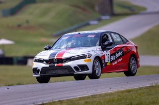 #16 Honda Civic Si of Carter Fartuch, Skip Barber Racing School, TC America, TCA, SRO America, VIR, Virginia International Rcaeway, Alton, Virginia, June 2022.
 | Regis Lefebure/SRO
