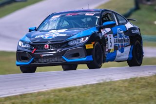 #5 Honda Civic Si of Spencer Bucknum, LA World Racing, TC America, TCA, SRO America, VIR, Virginia International Rcaeway, Alton, Virginia, June 2022.
 | Regis Lefebure/SRO