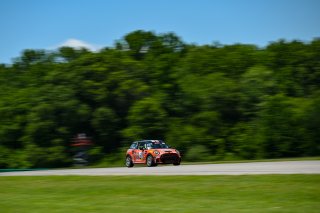 #62 Mini Cooper 2019 - JCW New of PJ Groenke, MINI JCW Team, TC America, TCA, SRO America, VIR, Virginia International Rcaeway, Alton, Virginia, June 2022.
 | Fred Hardy/SRO