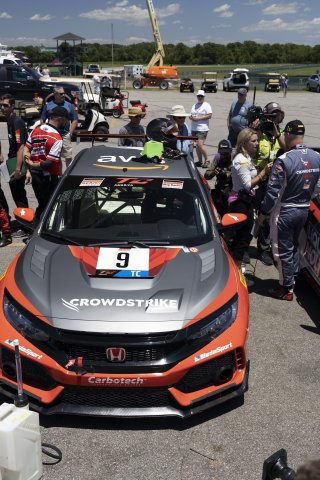 #9 Honda Civic Type-R, of Kevin Boehm, Skip Barber Racing, TC America, TC, SRO America, VIR, Virginia International Rcaeway, Alton, Virginia, June 2022.
 | Josh Snider/SRO    