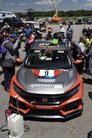 #9 Honda Civic Type-R, of Kevin Boehm, Skip Barber Racing, TC America, TC, SRO America, VIR, Virginia International Rcaeway, Alton, Virginia, June 2022.
 | Josh Snider/SRO    