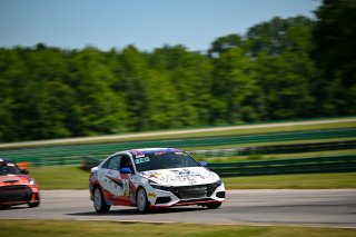 #33 Hyundai Elantra N-Line, of Tyler Delgado, BRYAN HERTA AUTOSPORT W/ CURB-AGAJANIAN, TC America, TCA, SRO America, VIR, Virginia International Rcaeway, Alton, Virginia, June 2022.
 | Fred Hardy/SRO