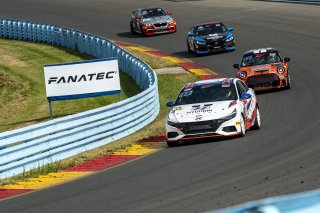 #33 Hyundai Elantra N-Line, of Tyler Delgado, BRYAN HERTA AUTOSPORT W/ CURB-AGAJANIAN, TC America, TCA, SRO America, Watkins Glen International raceway, Watkins Glen, NY, July 2022..
 | SRO Motorsports Group