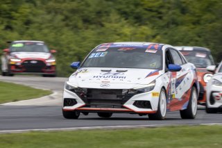 #33 Hyundai Elantra N-Line, of Tyler Delgado, BRYAN HERTA AUTOSPORT W/ CURB-AGAJANIAN, TC America, TCA, SRO America, Road America, Elkhart Lake, WI, August 2022
 | Brian Cleary/SRO