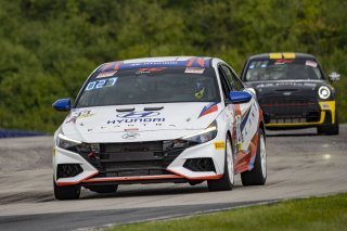 #33 Hyundai Elantra N-Line, of Tyler Delgado, BRYAN HERTA AUTOSPORT W/ CURB-AGAJANIAN, TC America, TCA, SRO America, Road America, Elkhart Lake, WI, August 2022
 | Brian Cleary/SRO